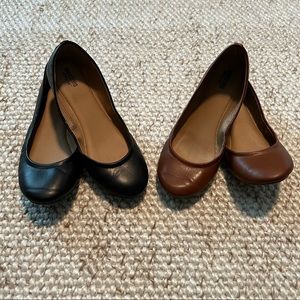 Pair of Mossimo Ballet Flats Black & Camel